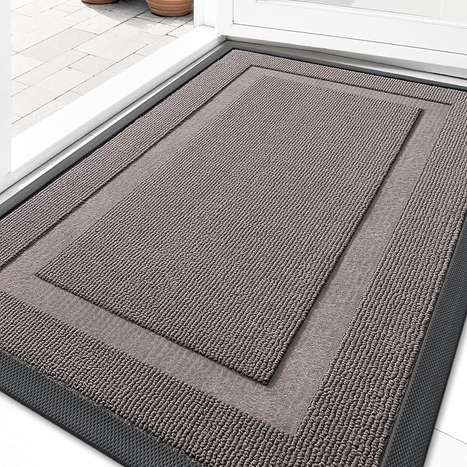 OLANLY Front Door Mat Outside 29.5x17, All-Season Heavy-Duty Rubber Doormat | by OLANLY