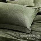 Monbix King Size Comforter Set, Olive Green King Bed Set Reversible, King Size - Image 7