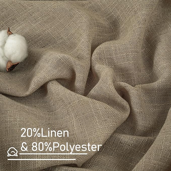 Taupe Linen Curtains 90 Inch Length - Image 3