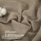 Light Filtering Linen Curtains 68 inches Long - Image 2