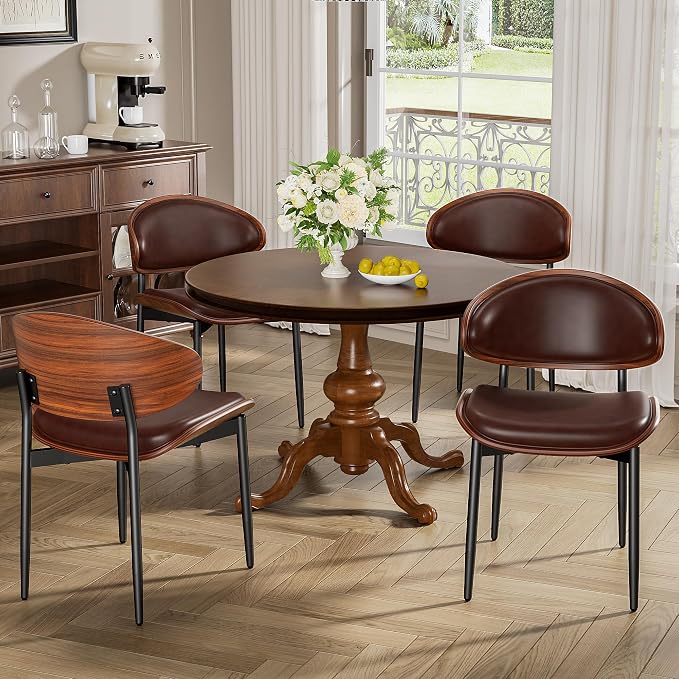 YaFiti Dining Chairs Set of 2, Dining Room and Kitchen Chairs, Mid Century - Image 3