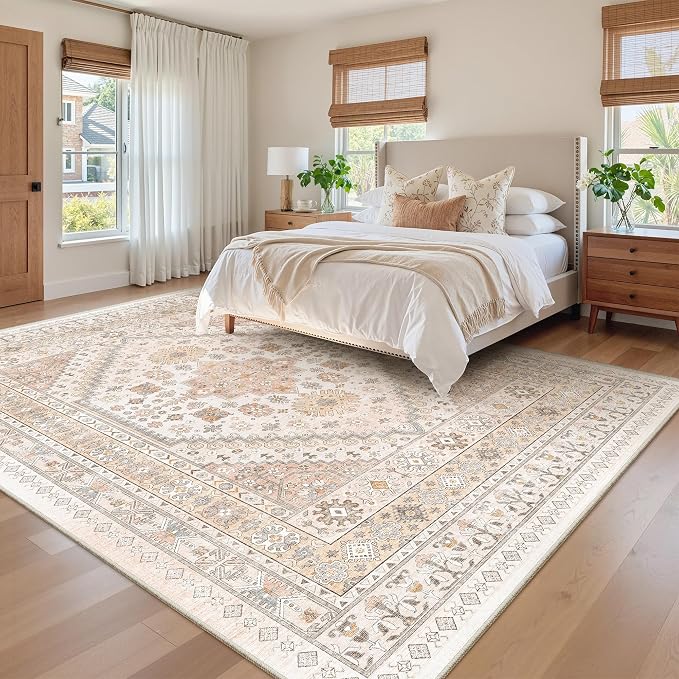 8x10 Area Rugs for Living Room, Large Washable Rug, Dining Room, Low Pile - Image 9