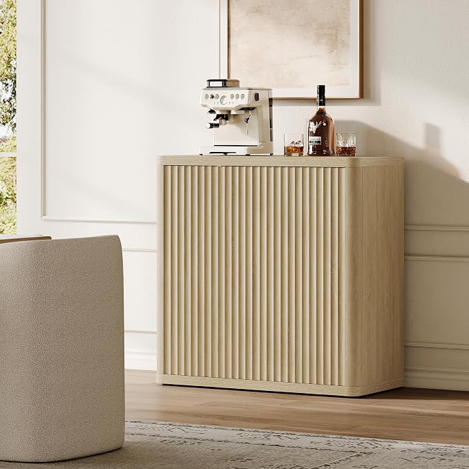 SICOTAS Buffet Cabinet with Storage Sideboard Accent Modern Credenza with Doors - Image 9