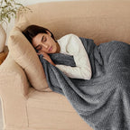 Exclusivo Mezcla Soft Waffle Fleece Bed Blanket Queen Size, Cozy Flannel - Image 3