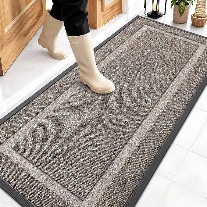 OLANLY Front Door Mat Outside 59x23, All-Season Heavy-Duty Rubber Doormat | by OLANLY