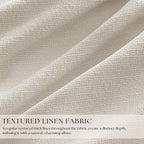 Natural Pinch Pleated 100% Blackout Linen Curtains 96 Inch Length | Pinch Pleat - Image 3