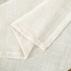 Cream Linen Semi Sheer Curtains 45 Inch - Image 9