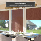 Red Lantern Bamboo Cordless Window Shade - Image 3