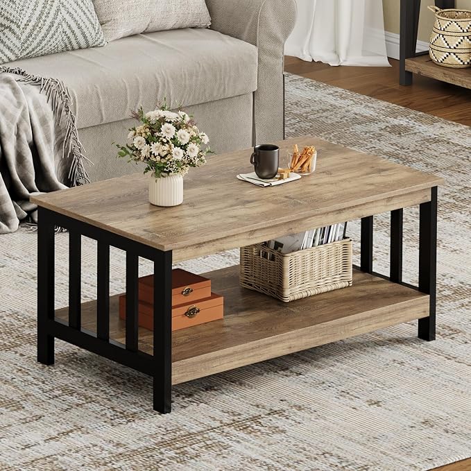 ChooChoo Farmhouse Coffee Table, Living Room Table - Image 6