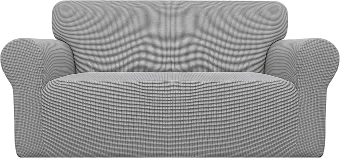 Easy-Going Stretch Oversized Loveseat Couch Covers Washable Light Gray | by Easy-Going
