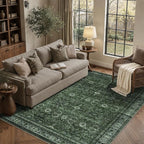 Schweek Green 5x7 Area Rug for Living Room Washable Non Slip Neutral Rugs | by Schweek