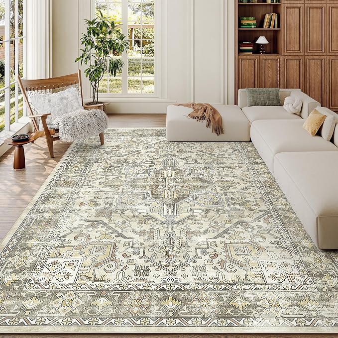 5x7 Area Rugs for Living Room, Large Washable Rug, Dining Room, Low Pile - Image 4