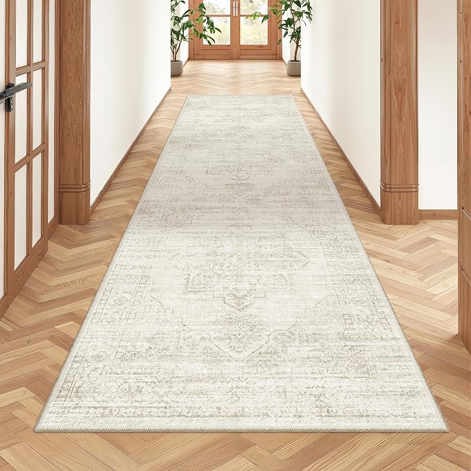 2'6 x 8' Runner Rug Non Slip, Washable Kitchen Rugs, Nursery Room, Soft Runner - Image 3