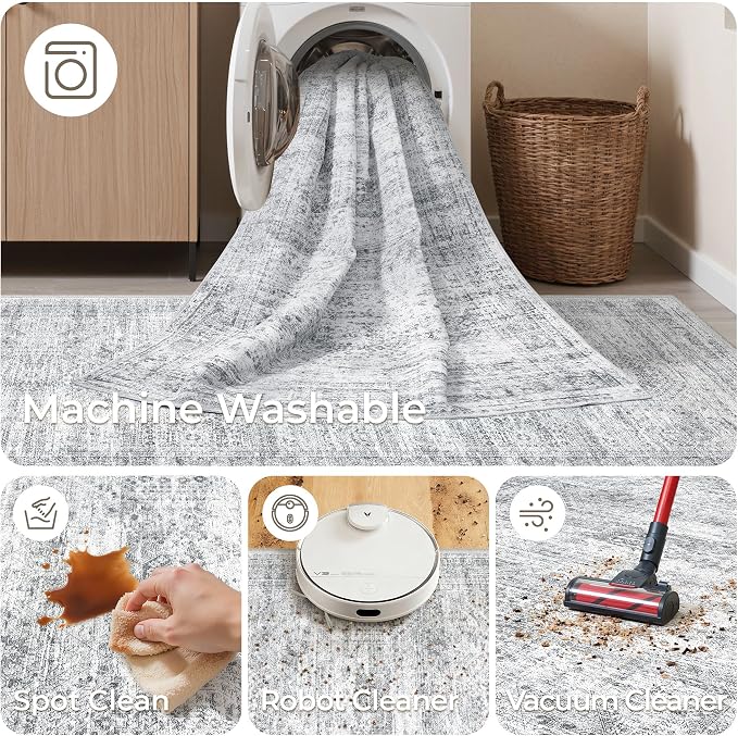 3x14 Runner Rug Non Slip, Washable Hallway Runner Rug, Living Room, Extra Long - Image 8