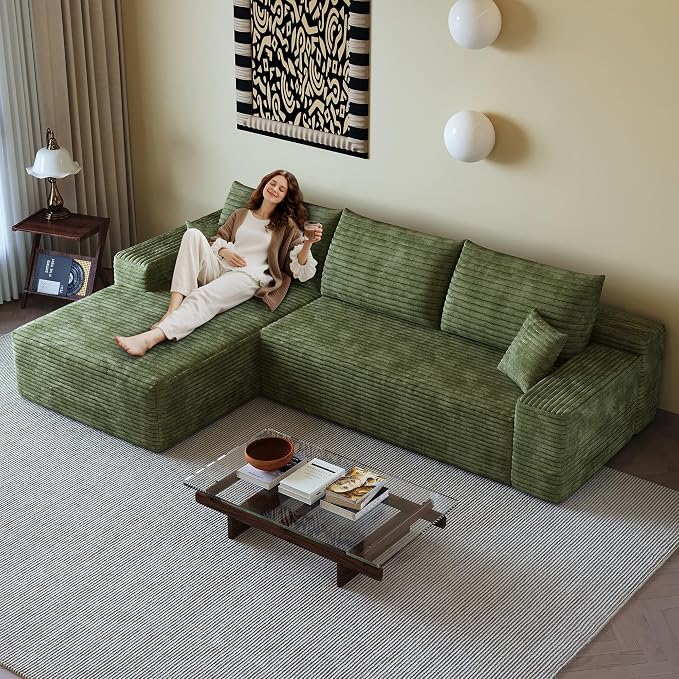 108" Sectional Couches for Living Room Cloud Couch Sofa by AWarmHomeForYou
