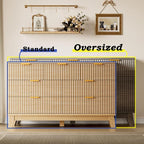 BORNOON Fluted 7 Drawer Dresser, 47.2" Wide Modern Boho Chest of Drawers - Image 3