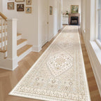 2'6 x 14' Runner Rug Non Slip, Washable Kitchen Rugs, Living Room, Extra Long by Zesthome