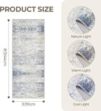 3x8 Runner Rug Non Slip, Washable Hallway Runner Rug, Nursery Room, Soft Runner - Image 2