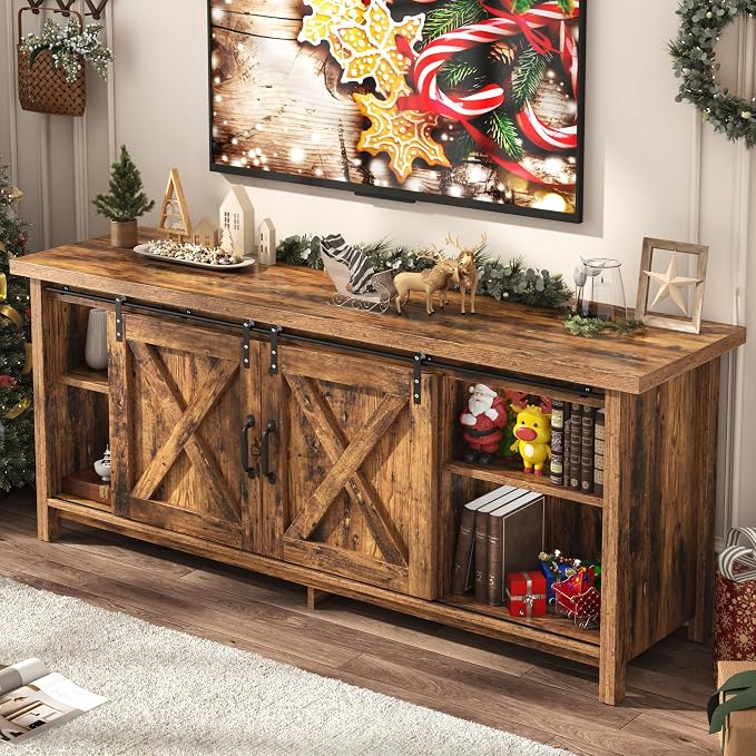 Farmhouse TV Stand for 65 Inch TV - Image 9