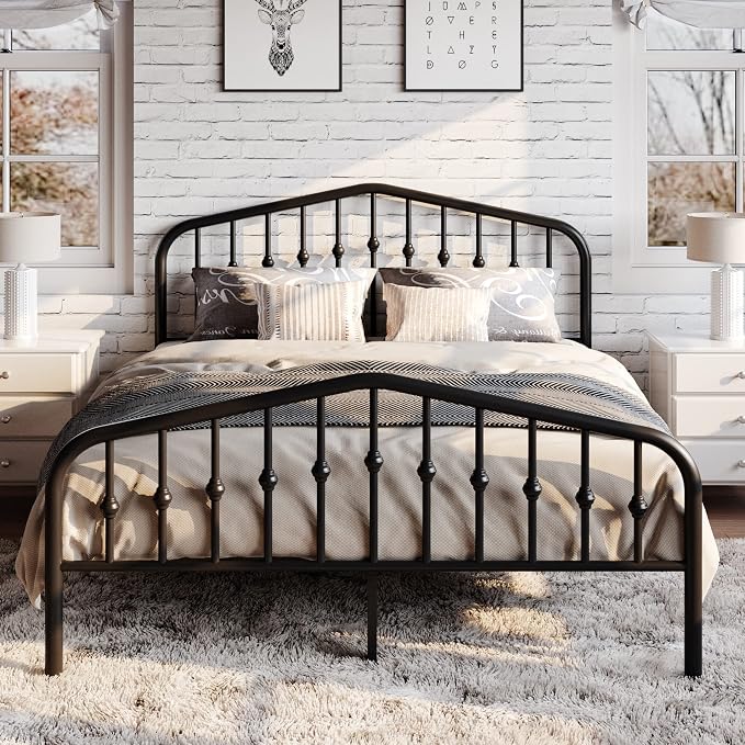 SHA CERLIN Queen Size Metal Platform Bed Frame - Image 4