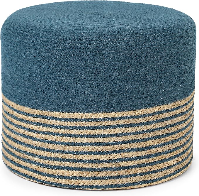 · REDEARTH · Cylindrical Pouf Foot Stool Ottoman by REDEARTH