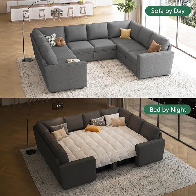 HONBAY Sleeper Sectional Couch - Image 3