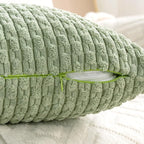 Set of 4 Sage Green Decorative Throw Pillow Covers 24x24 Inch Corduroy Pillow - Image 5