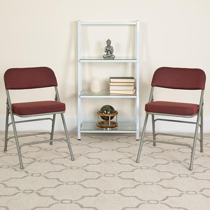Flash Furniture HERCULES Series Premium Curved Triple Braced & Double Hinged - Image 2