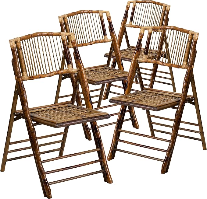 Flash Furniture Folding Bohemian Bamboo Chairs by FlashFurniture