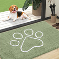OLANLY Dog Door Mat for Muddy Paws 47x32, Paw Print Design Chenille Mud Mat | by OLANLY