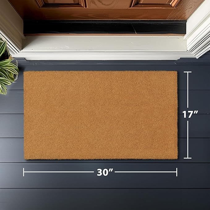 Barnyard Designs Natural Coco Coir Non-Slip Doormat | Heavy-Duty Welcome Mat - Image 3