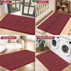 BEQHAUSE Dirt Trapper Door Mat 20" x 32", Non-Slip Washable Doormats, Low - Image 8
