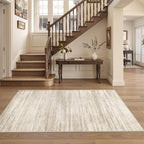 3x5 Rug for Entryway, Washable Area Rug, Living Room, Dining Room, Neutral Rug - Image 5