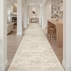 Soalmost Washable 3x20 Hallway Runner Rug Non-Slip Kitchen Entry Rugs Beige | by Soalmost