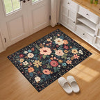 DUKINO 2x3 Door Mat Indoor Entrance, Floral Washable Rug Non Slip, Non-Shedding - Image 4