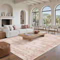 Soalmost Washable Area Rug 8x10 Large Soft Pink Rugs by Soalmost