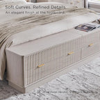 T4TREAM Fluted King Size Bed Frame - Image 6
