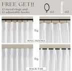 60 Inch Width Curtains 92 Inch White Linen Curtains Pinch Pleated | Linen Blend - Image 5