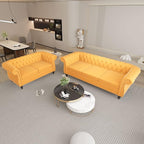 QHITTY 2 Piece Living Room Set, Sectional Chesterfield Sofa Chair Contemporary - Image 7