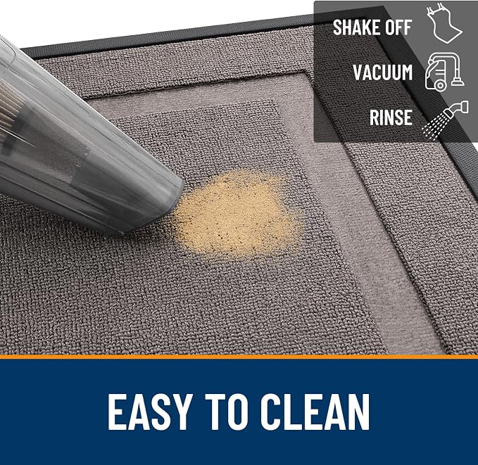 OLANLY Front Door Mat Outside 29.5x17, All-Season Heavy-Duty Rubber Doormat | - Image 6