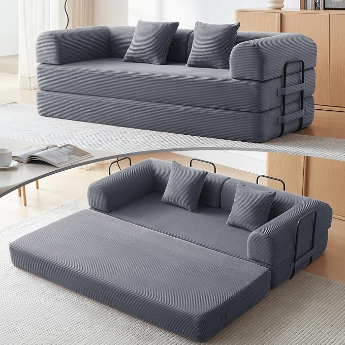 Sofa Bed, Corduroy Sleeper Sofa Bed by QQR