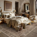 Schweek 8x10 Brown Area Rugs Washable Vintage Large Rug - Image 3