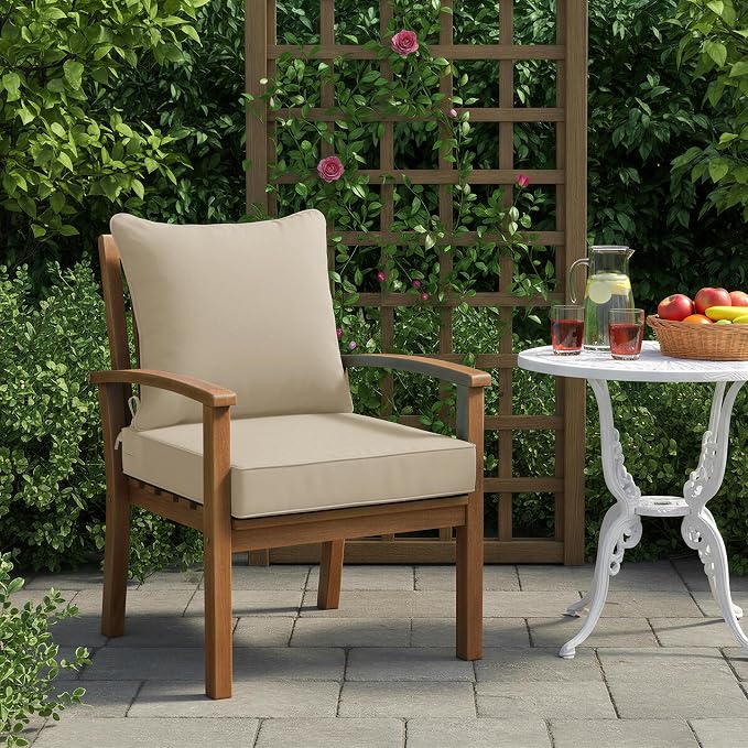 Summsun Patio Chair Cushions 22 x 22 Inch, Water Resistant Backrest Pillow and - Image 2