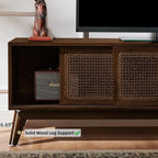 LKTART Boho Mid Century TV Stand, Media Console - Image 5