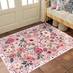 DUKINO 3x5 Area Rug, Floral Washable Rug - Image 7