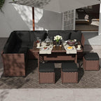 KIGOTY 7 Piece Patio Furniture Set, Outdoor PE Wicker Rattan Outdoor Dining Set - Image 6
