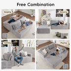 108" Boneless Couch, L-Shaped Modular Sectional Sofa - Image 5