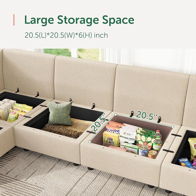 HONBAY Modular Sectional Sleeper Sofa - Image 6
