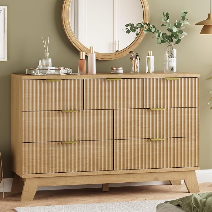 Fluted Dresser for Bedroom by Xixini