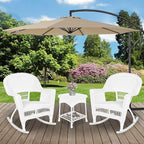 Jeco 3 Piece Rocker Wicker Chair Set - Image 9